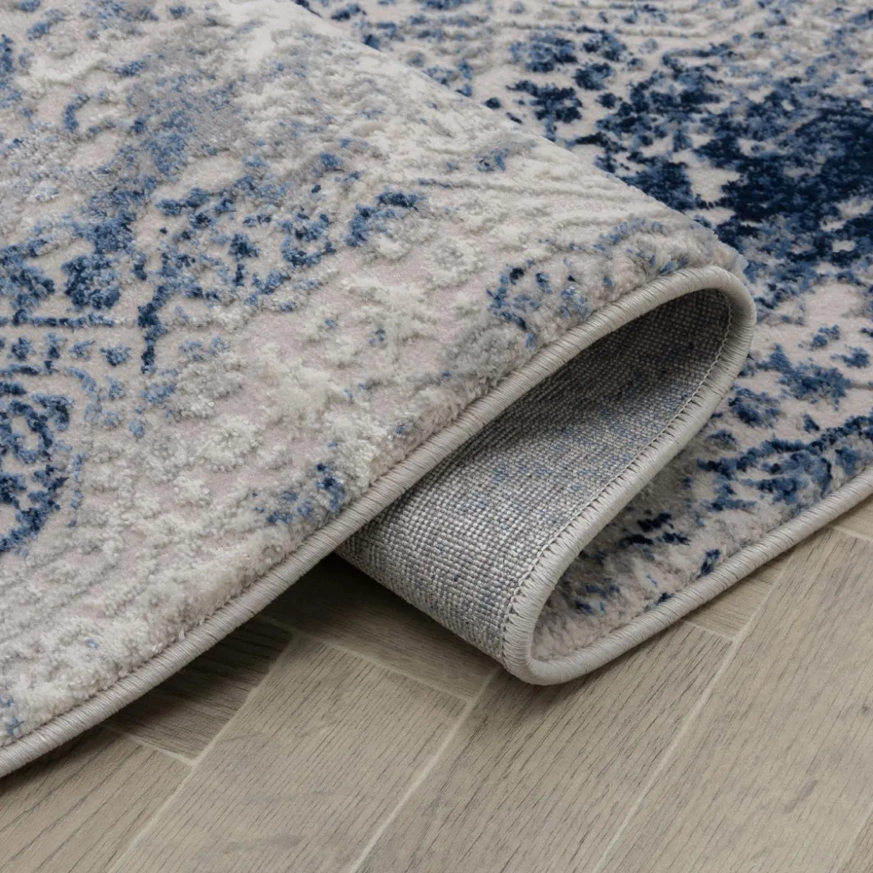 Dywan retro niebieski KAREN 80x140 cm