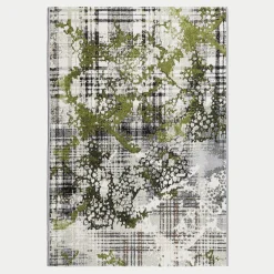 Dywan szaro-zielony PRZECIERKA MALTA 160x220 cm