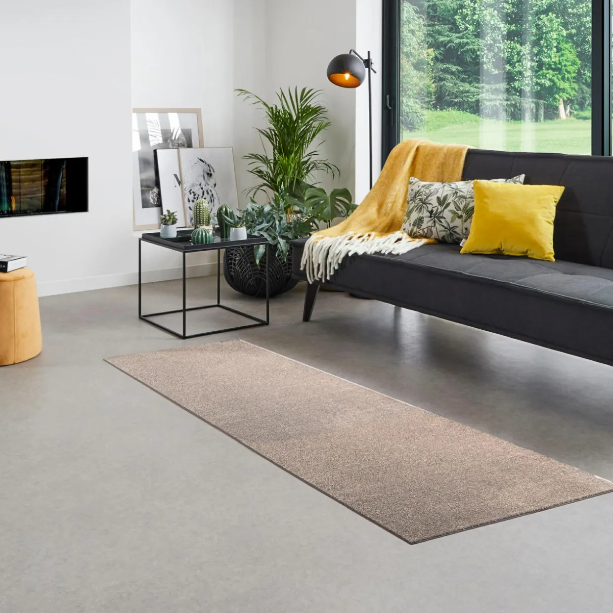 Dywan taupe CLEVER 80x250 cm