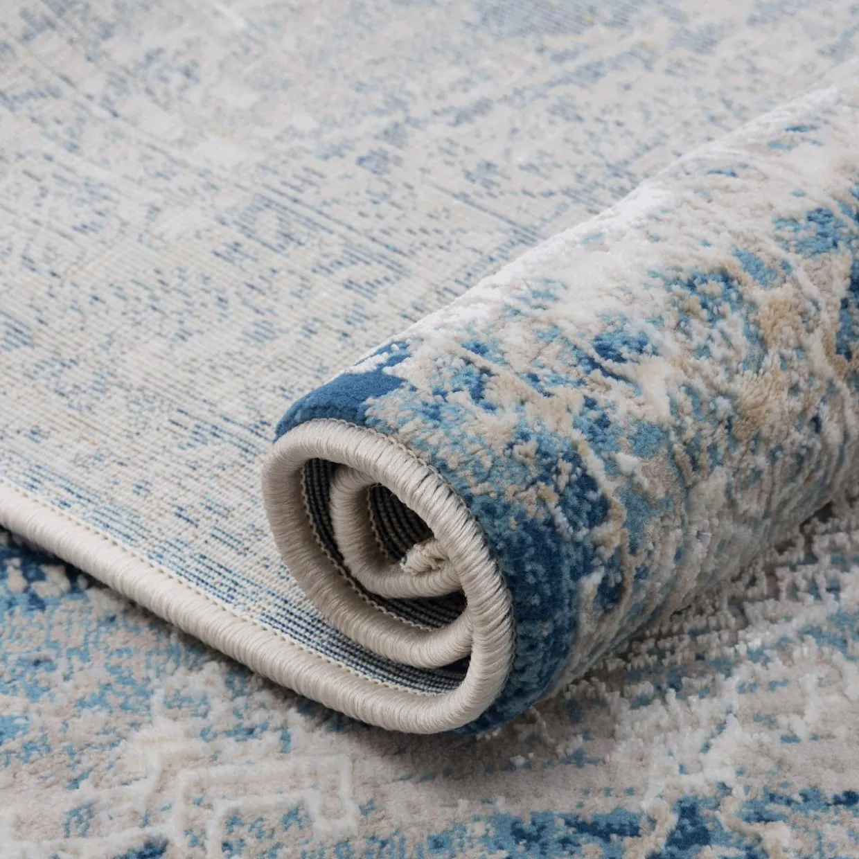 Dywan vintage niebieski ALMERA 80x140 cm