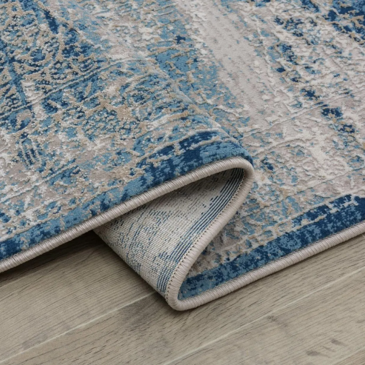 Dywan vintage niebieski ALMERA 120x160 cm