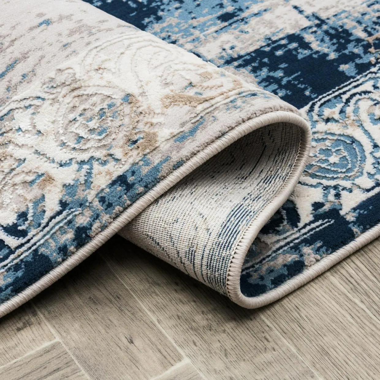 Dywan vintage niebieski MONAKO 80x150 cm