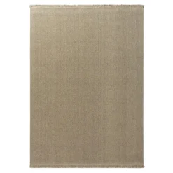 Dywan wełniany z frędzlami beżowy WOOL 120x170 cm
