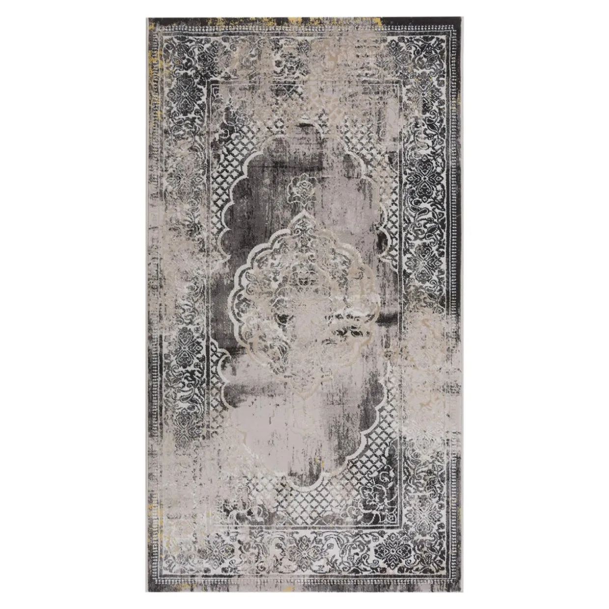 Dywan z orientalnym wzorem szary ALMERA 80x140 cm