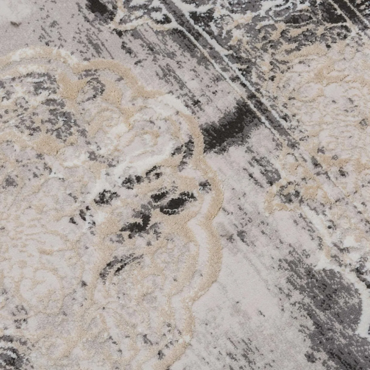 Dywan z orientalnym wzorem szary ALMERA 80x140 cm