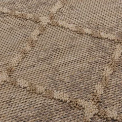 Dywan zewnętrzny beżowe romby BOUCLE 160x230 cm