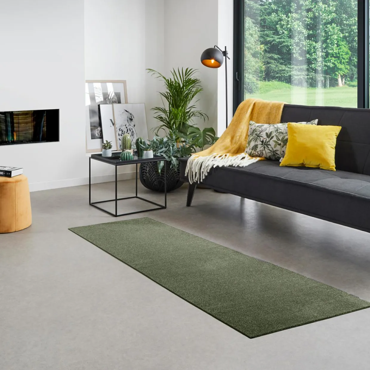 Dywan zielony CLEVER 80x250 cm