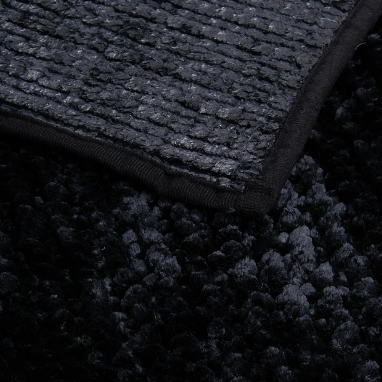 Dywanik łazienkowy czarny CHENILLE 40x60 cm