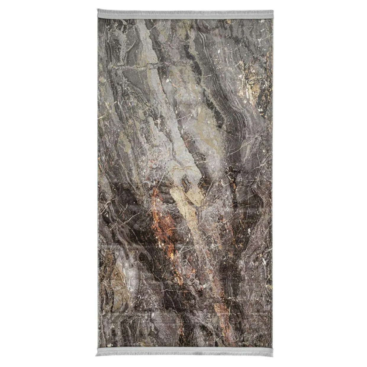 Dywanik połyskujący z frędzlami złoty COSMIC 60x100 cm