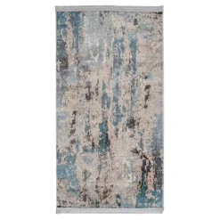 Dywanik połyskujący z frędzlami niebieski COSMIC 60x100 cm