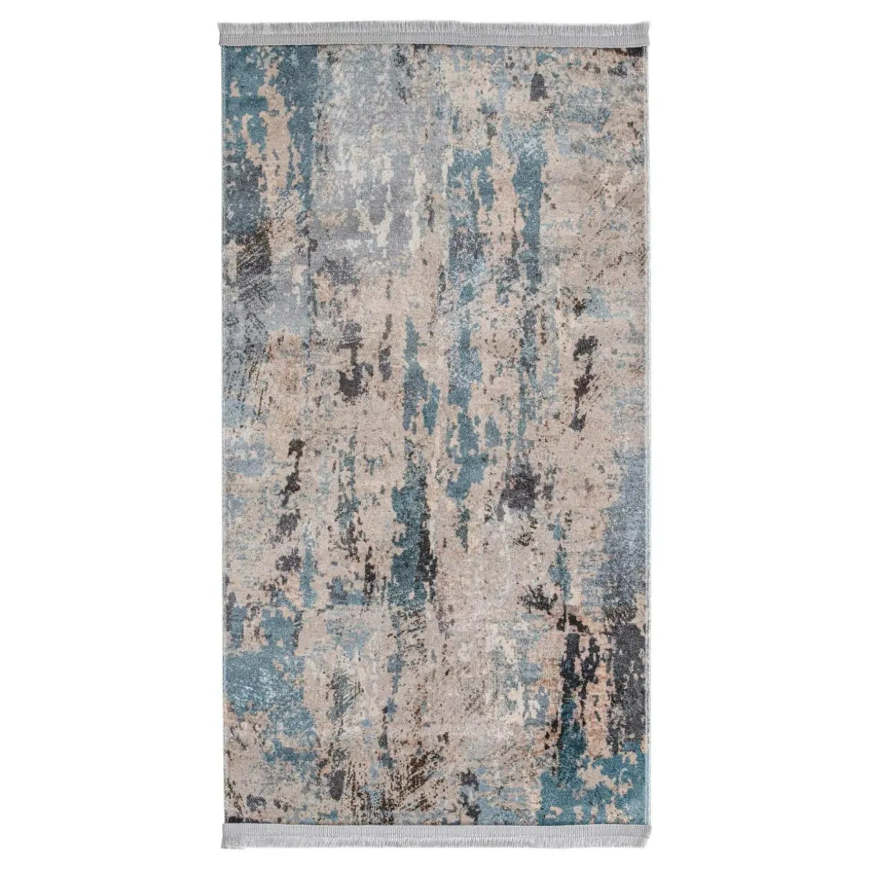 Dywanik połyskujący z frędzlami niebieski COSMIC 80x150 cm