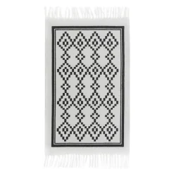 Dywanik w romby biało-czarny SCANDI 50x80 cm