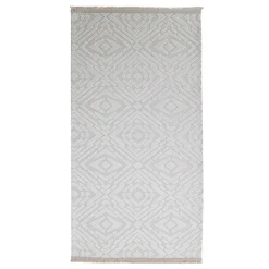 Dywanik z połyskującym wzorem 3D kremowy ETNA 60x100 cm