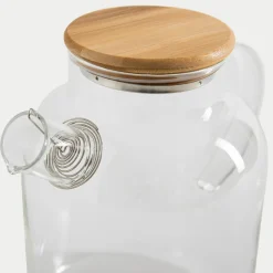 Dzbanek szklany z bambusową pokrywą 1,8 l
