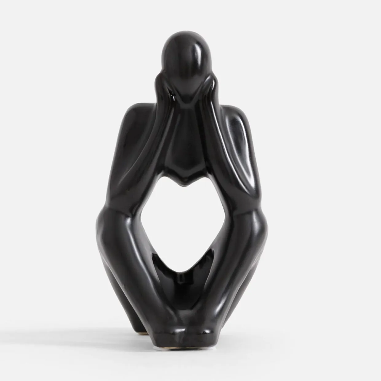 Figurka dekoracyjna czarna MYŚLĄCY CZŁOWIEK 19 cm