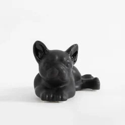 Figurka dekoracyjna czarna PIES 10 cm