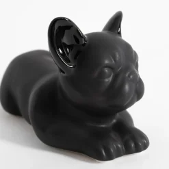 Figurka dekoracyjna czarna PIES 10 cm