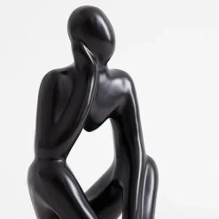 Figurka dekoracyjna czarna MYŚLĄCY CZŁOWIEK 19 cm