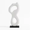 Figurka dekoracyjna drewniana biała 38 cm