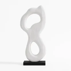 Figurka dekoracyjna drewniana biała 38 cm