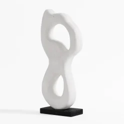 Figurka dekoracyjna drewniana biała 38 cm