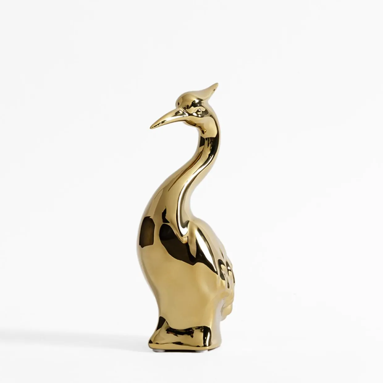 Figurka dekoracyjna PTAK złoty 20 cm