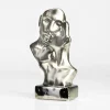 Figurka dekoracyjna srebrna FACES 21 cm