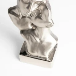 Figurka dekoracyjna srebrna FACES 21 cm