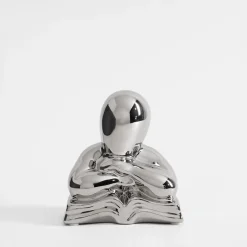 Figurka dekoracyjna srebrna 13 cm