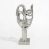 Figurka dekoracyjna srebrna maska 24,5 cm