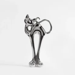 Figurka dekoracyjna srebrna KOT 27,5 cm