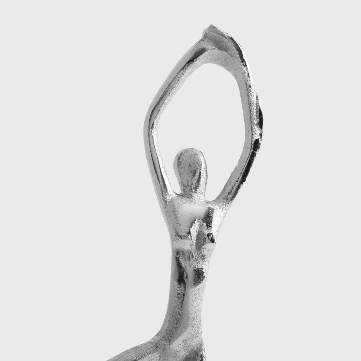 Figurka dekoracyjna srebrna JOGA MIX 35 cm