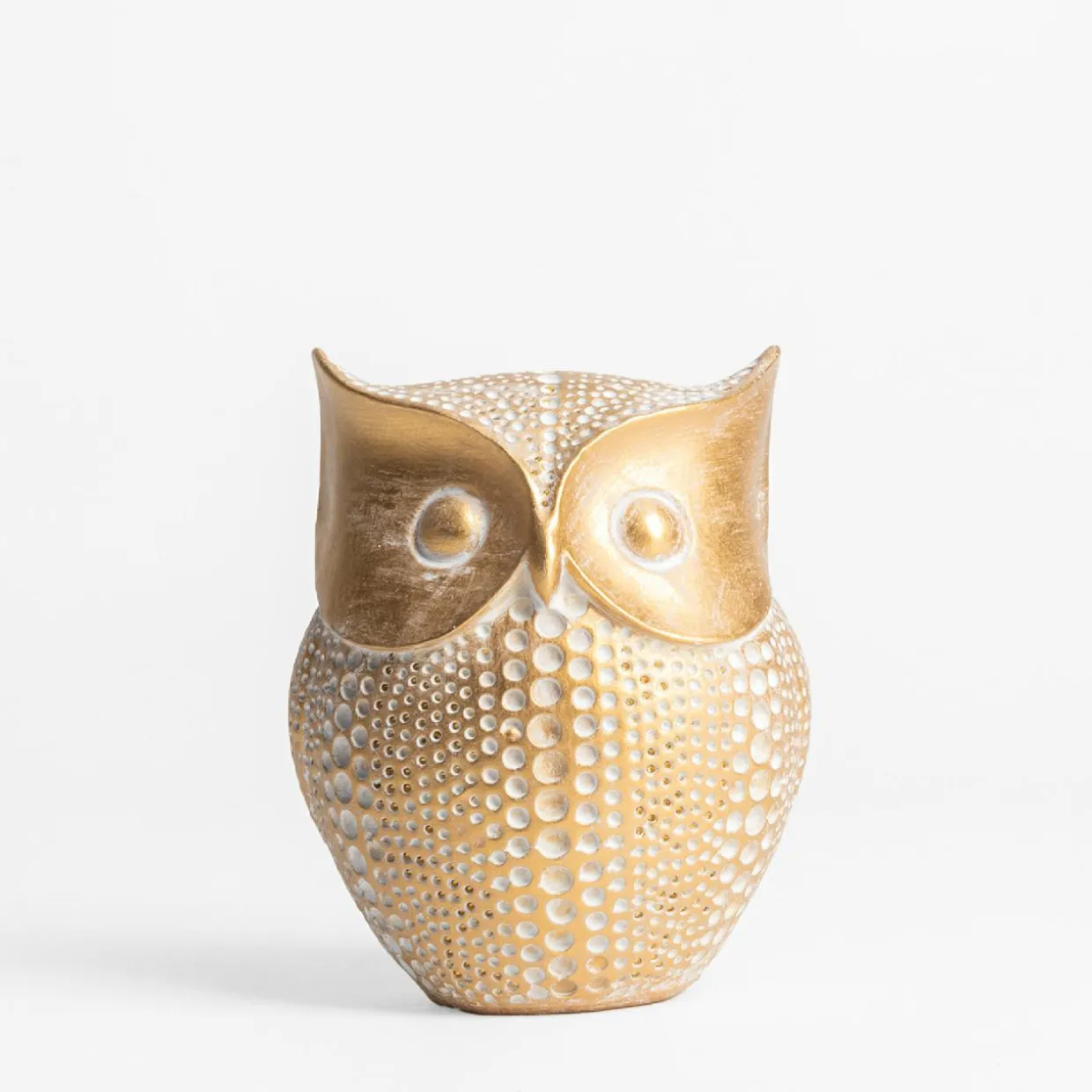 Figurka dekoracyjna złota SOWA 12 cm