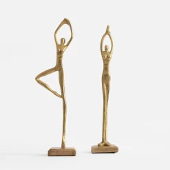 Figurka dekoracyjna złota JOGA MIX 35 cm