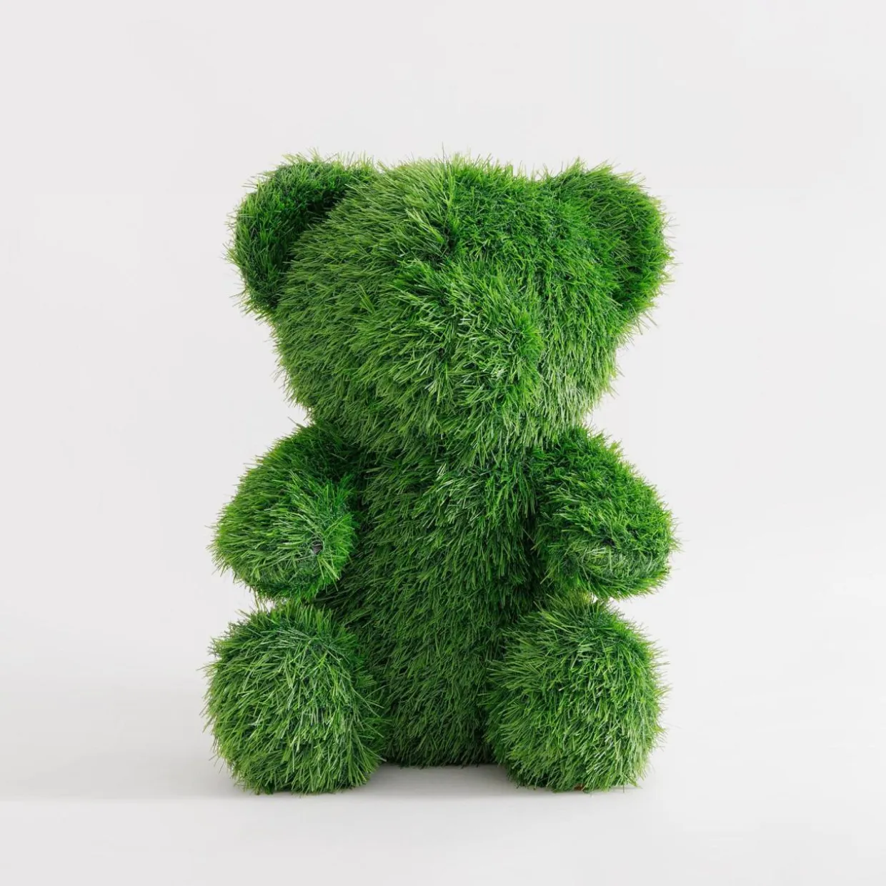 Figurka do ogrodu, miś, sztuczna trawa, 50 cm
