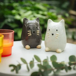Figurka porcelanowa, kot, 13 cm, MIX