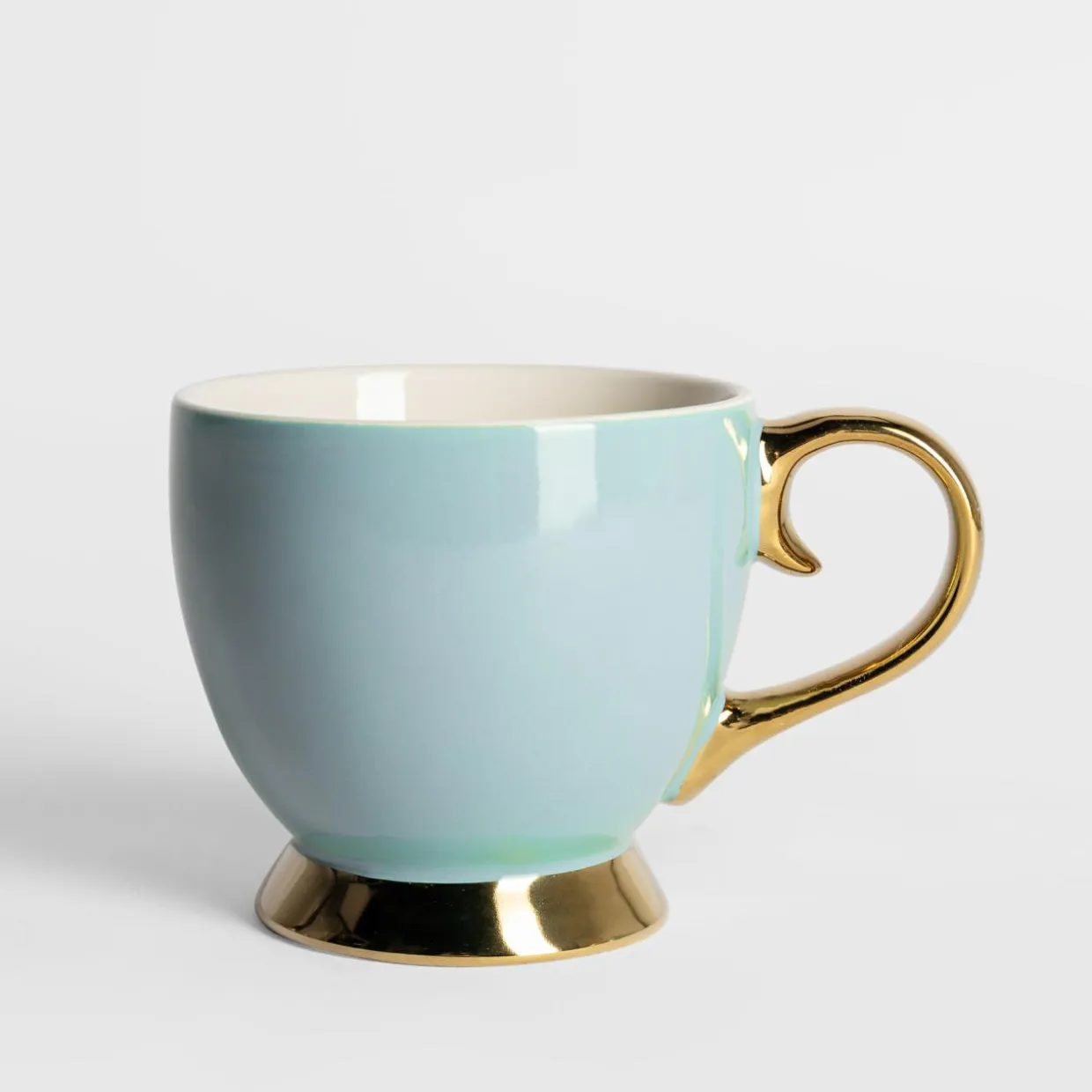 Filiżanka porcelanowa na nóżce Jumbo AURORA GOLD 400 ml