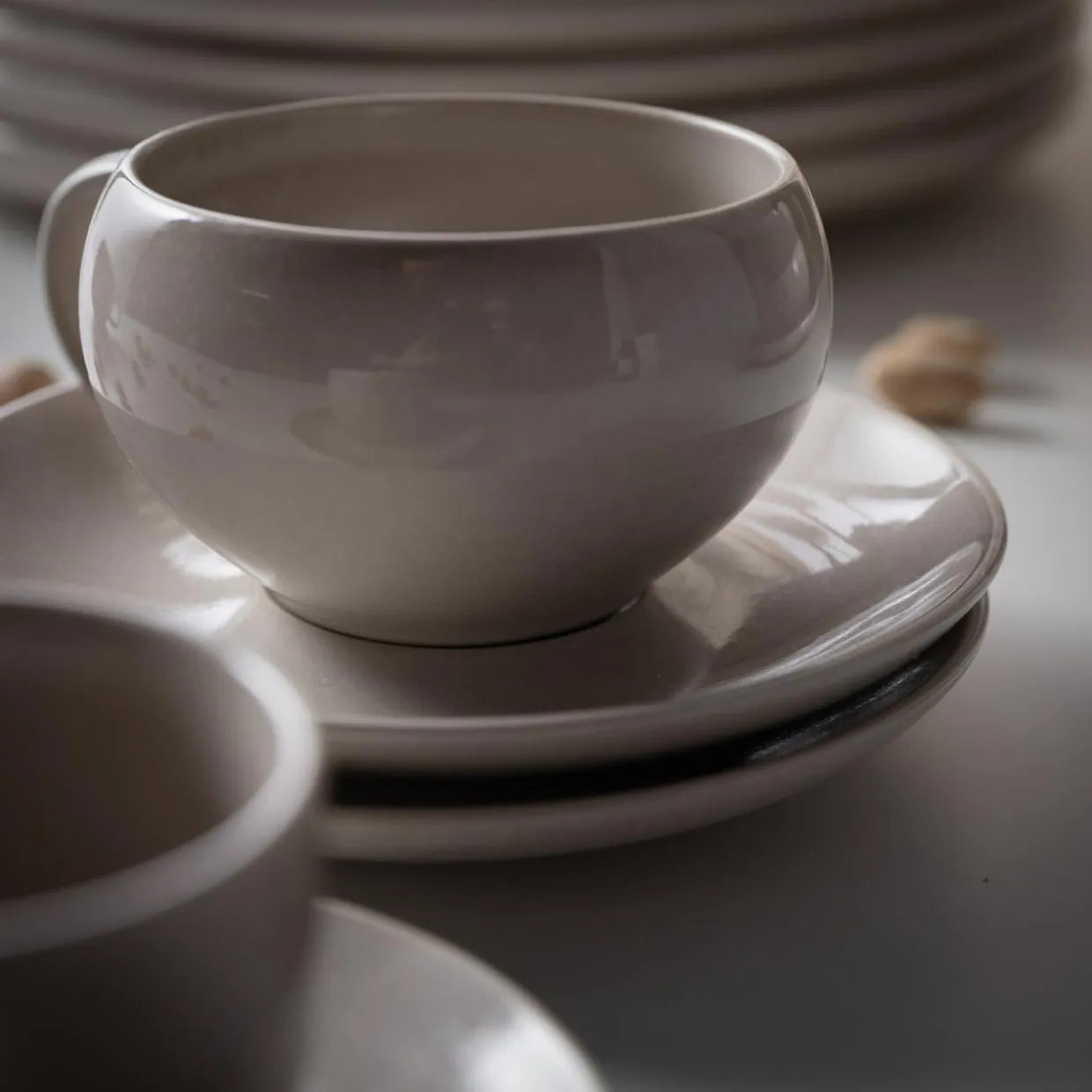 Filiżanka ze spodkiem ceramiczna EYO 190 ml