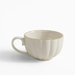 Filiżanka ze spodkiem porcelanowa ZŁOTY RANT 220 ml