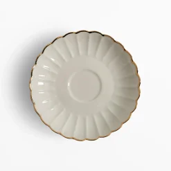 Filiżanka ze spodkiem porcelanowa ZŁOTY RANT 220 ml