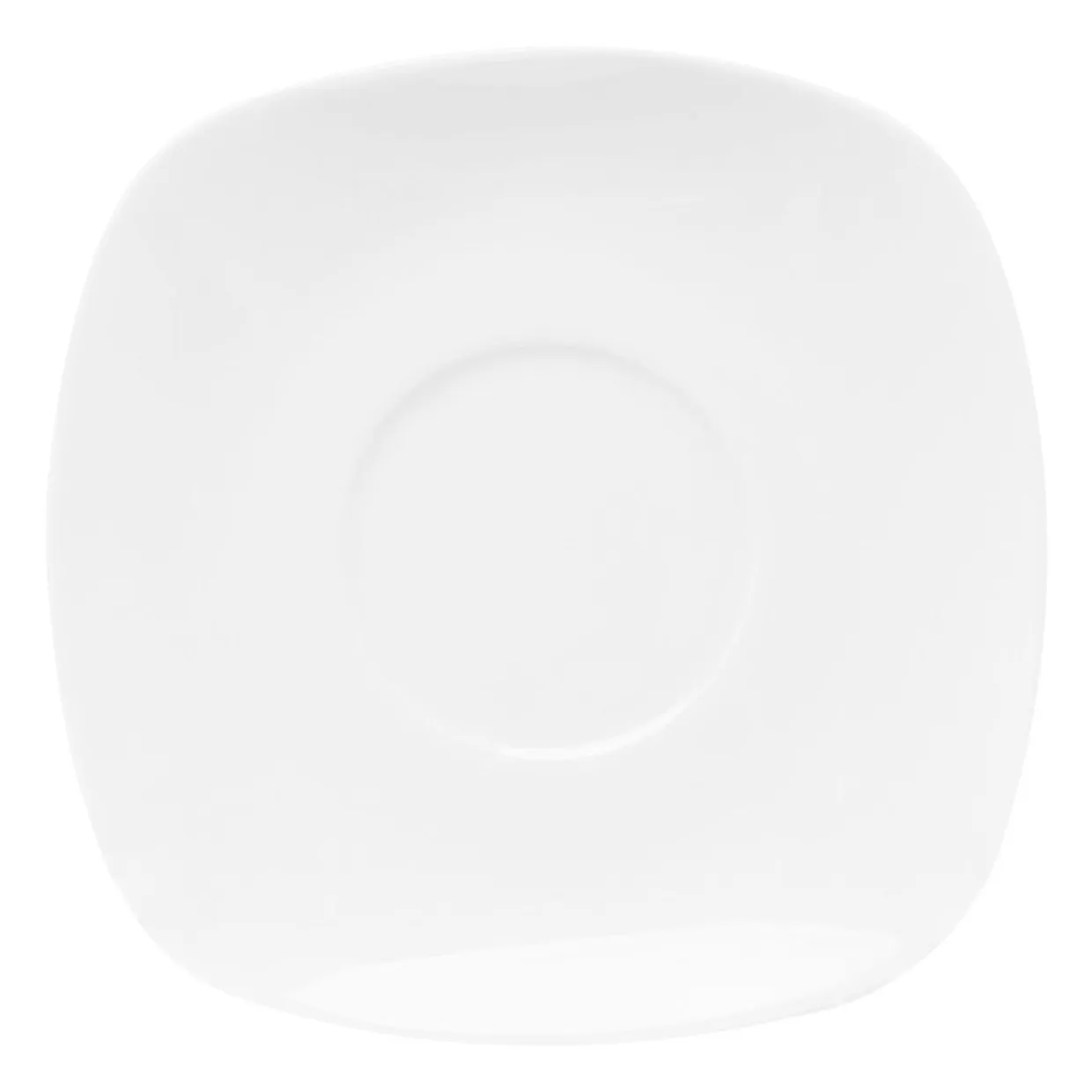 Filiżanka ze spodkiem porcelanowa QUADRO biała 210 ml