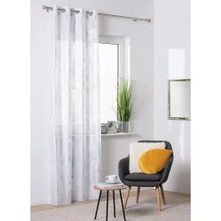 Firana do salonu biała VANUA 140x260 cm