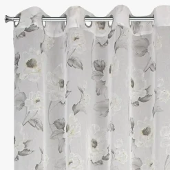 Firana do salonu biało-oliwkowa BESSY 140x250 cm