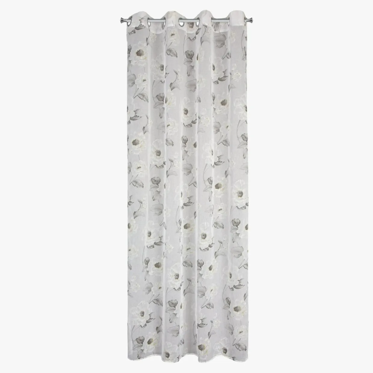 Firana do salonu biało-oliwkowa BESSY 140x250 cm