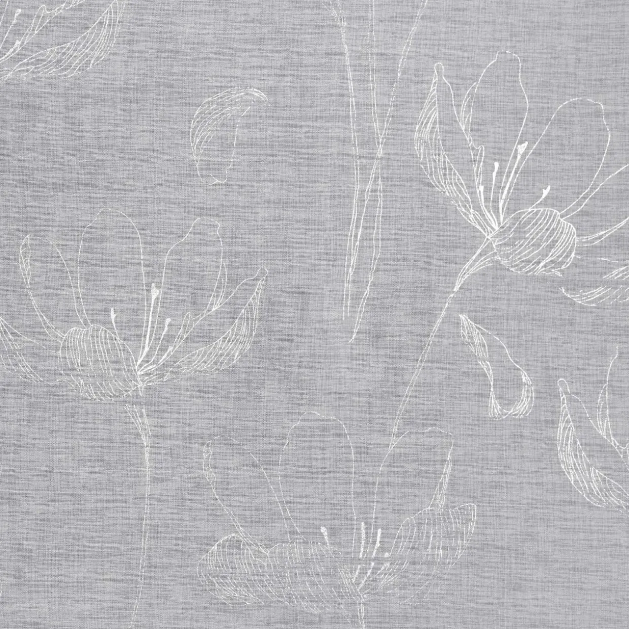 Firana na przelotkach biało-srebrna AMALIA 140x250 cm