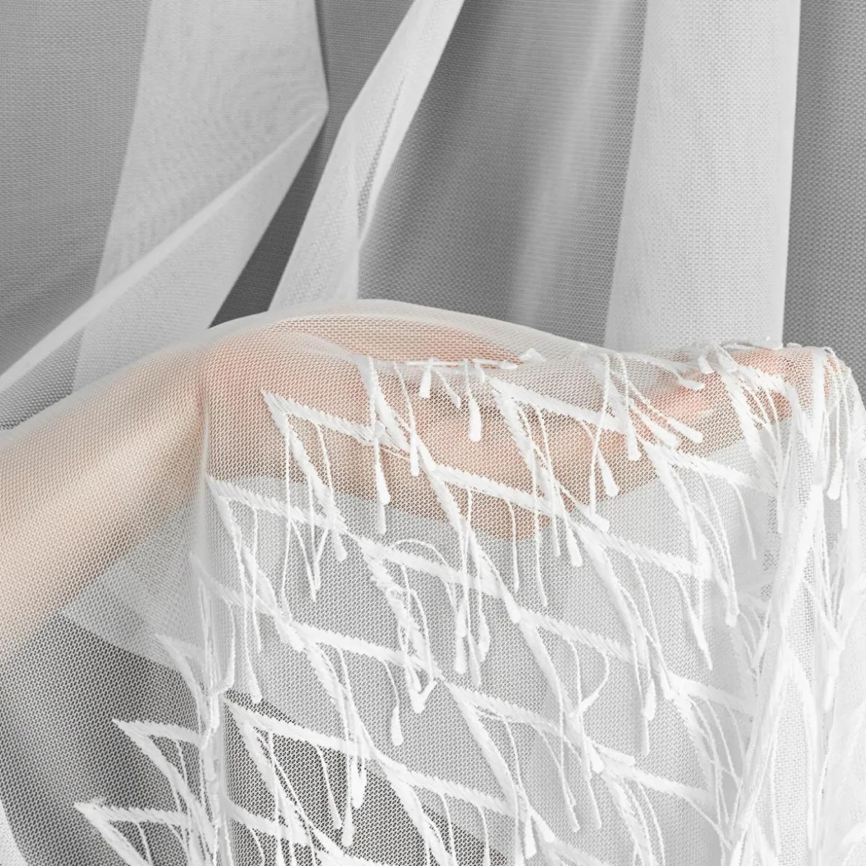 Firana na taśmie biała AMY 300x150 cm
