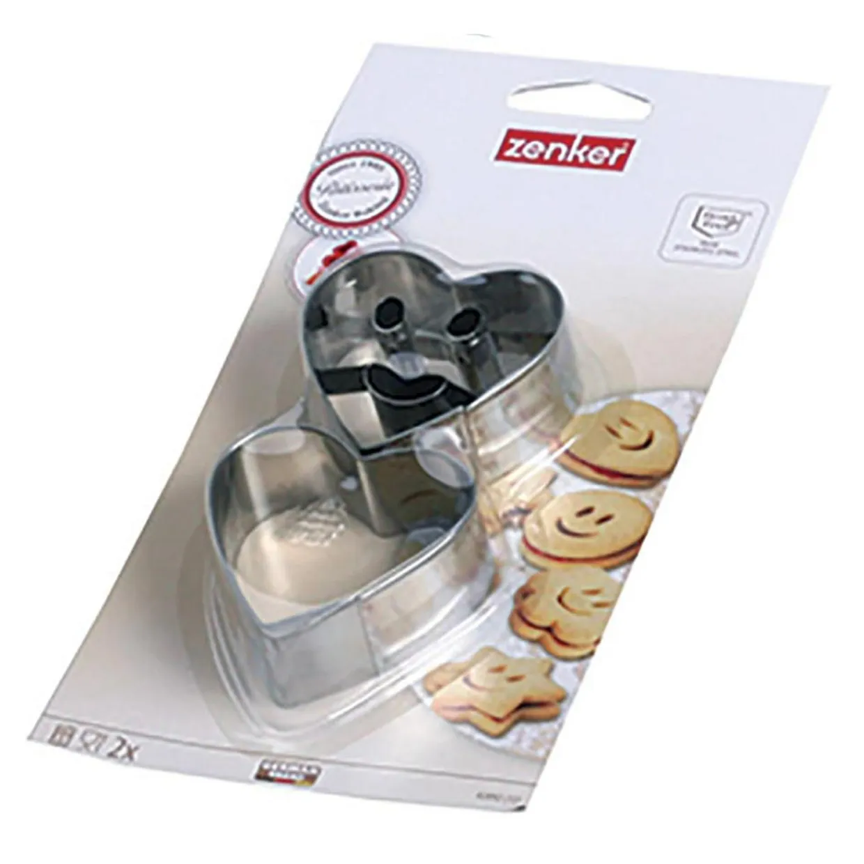 Foremki do wykrawania ciastek ZENKER SMILEY 2 szt. MIX