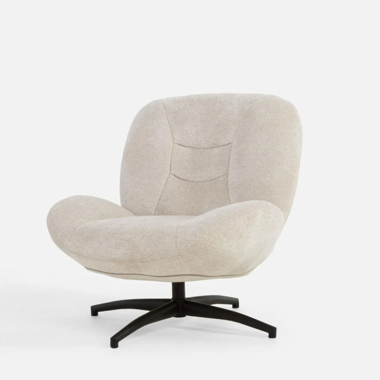 Fotel obrotowy retro beżowy DIAMANTU