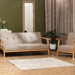 Fotel wypoczynkowy beżowy ZODEL