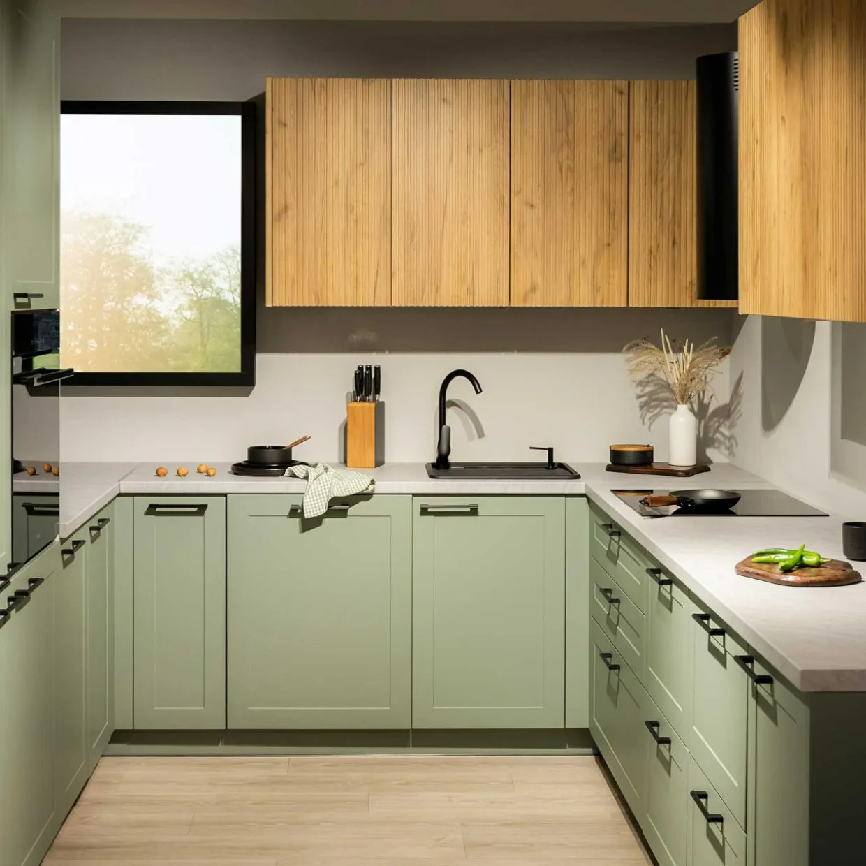 Front przeszklony FRAME 60x76,5 szałwia mat
